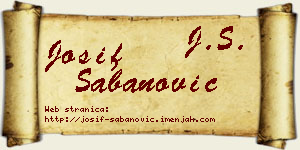 Josif Šabanović vizit kartica